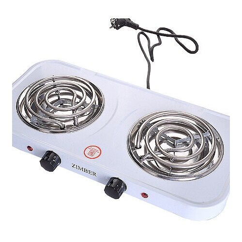 Электрич плитка 2 конф нерж 2000 вт Zimber 11477 KSMB-11477 192400₽