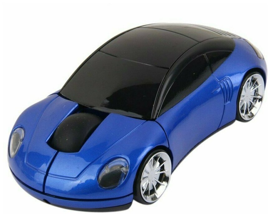 Беспроводная мышь в форме машины Porsche (синий)