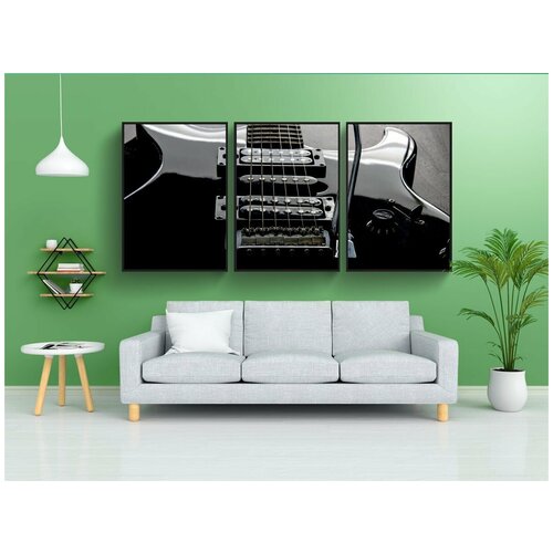 фото Набор модулных постеров для интерьера "гитара, электрогитара, струны" 60x90 см. в тубусе, без рамки lotsprints