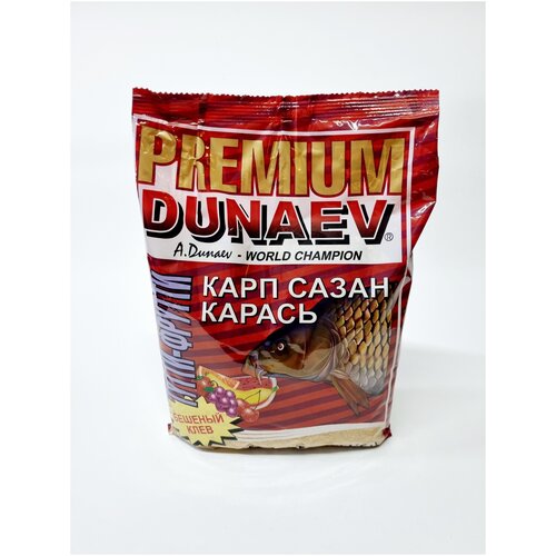 фото Dunaev прикормка dunaev-premium карп сазан тутти-фрутти 1 кг.