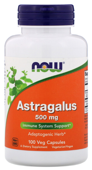 NOW Astragalus 500 мг 100 капсул