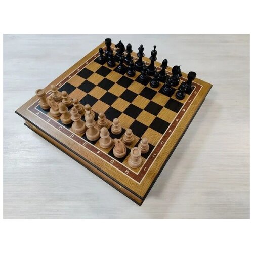 Шахматы подарочные с утяжеленными фигурами из бука на доске из дуба 45 на 45 см большие шахматы турнирные стаунтон с утяжелением на доске 47 на 47 см