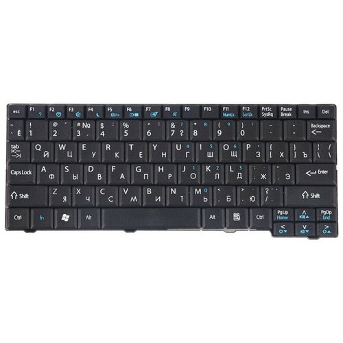 Клавиатура для Acer Aspire ZG5, ZG8, D250, KAV60 (MP-08B43SU-698, V091902AS1, черная) клавиатура для acer one d150 d250 531h a110 a150 белая p n zg5 9j n9482 00r 9j n9482 20r