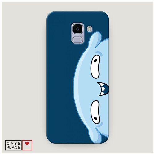 фото Чехол пластиковый samsung galaxy j6 2018 подушка синий фон case place