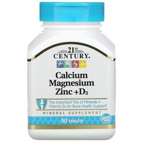 Calcium Magnesium Zinc + D3 таб., 160 мл, 100 г, 90 шт.