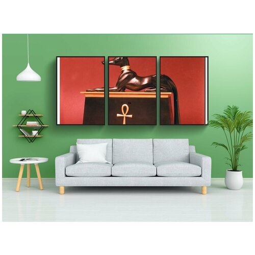 фото Набор модулных постеров для интерьера "древний египет, старинная мебель, анубис" 60x90 см. в тубусе, без рамки lotsprints