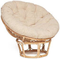 Кресло "PAPASAN ECO" P115-1/SP STD / c подушкой, ремешками / Natural (натуральный), ткань Старт