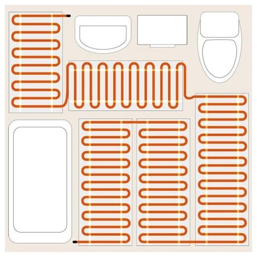 Нагревательный мат Теплайнер Floor СТП-160, 1440 Вт 9 м. кв