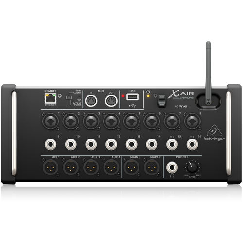 Микшер цифровой Behringer XR16 midas mr12 цифровой микшер 4 мик midas xlr 8 лин jack main l r xlr aux 1 2jack 16 кан 4fx 6bus ethernet wifi usb стерео зап вых дин диап 120дб