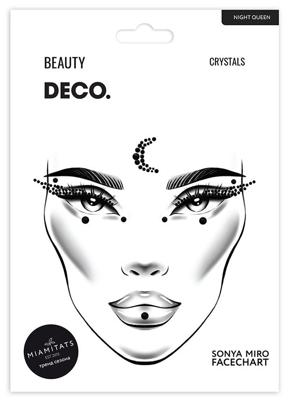 Кристаллы для лица и тела `DECO.` FACE CRYSTALS by Miami tattoos (Night queen)