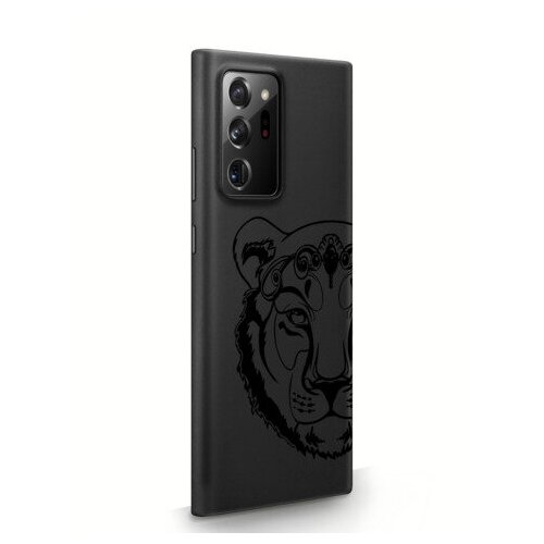фото Черный силиконовый чехол musthavecase для samsung galaxy note 20 ultra львица для самсунг галакси ноут 20 ультра