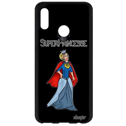 фото Защитный чехол на смартфон // huawei p smart 2019 // "суперпринцесса" супергерой принцесса, utaupia, черный