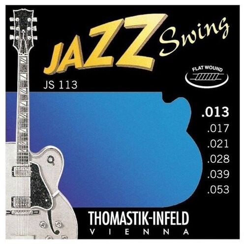 JS113 Jazz Swing Комплект струн для акустической гитары, Medium, сталь/никель, 13-53, Thomastik комплект струн для акустической гитары thomastik gb114