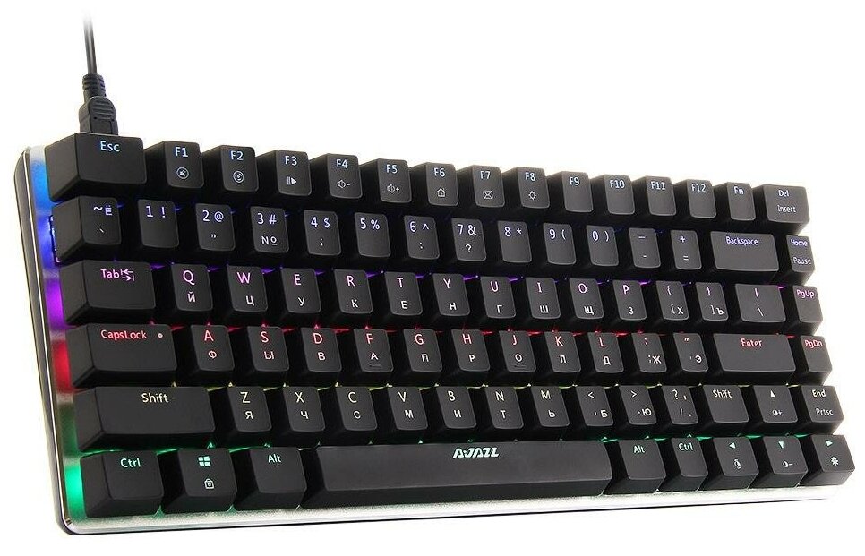 Механическая клавиатура Ajazz AK33 RGB черная, Blue switch, английская раскладка