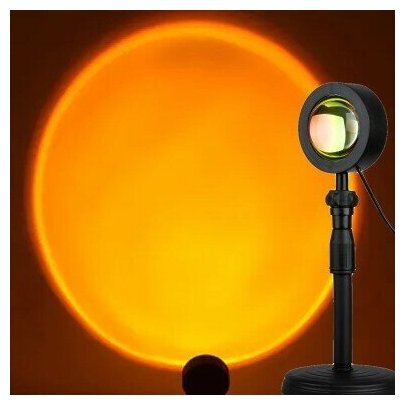 Закатная лампа проектор для Тик Тока / светодиодный атмосферный настольный LED светильник ночник sunset лампа заката / закатный свет закат - фотография № 1