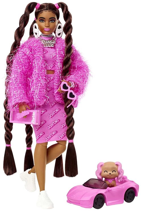 Кукла Barbie Экстра в розовом костюме, арт. HHN06