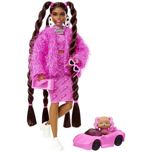 Кукла Barbie Экстра в розовом костюме, арт. HHN06