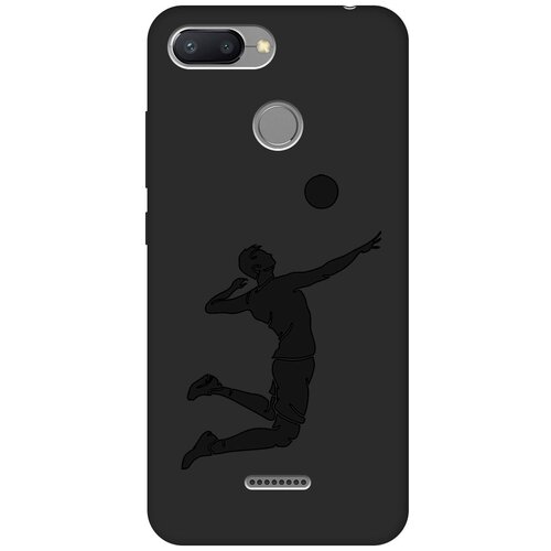Матовый чехол Volleyball для Xiaomi Redmi 6 / Сяоми Редми 6 с эффектом блика черный матовый чехол tennis для xiaomi redmi 6 сяоми редми 6 с эффектом блика черный