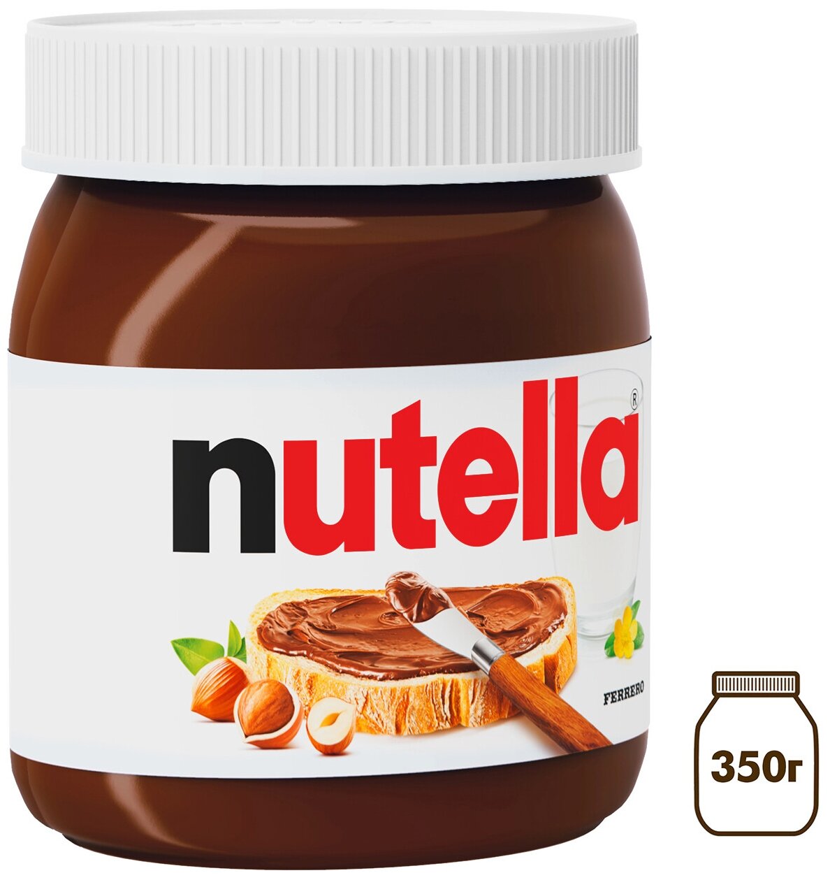 Паста ореховая Nutella с добавлением какао, 350 г - фотография № 2