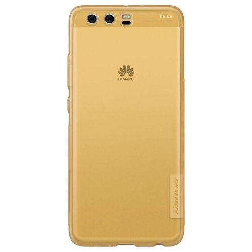 Накладка Nillkin Nature TPU Case силиконовая для Huawei P10 Plus прозрачно-золотая ikrsses for huawei p10 lite p10 plus case smart view mirror flip stand pu luxury leather cover case for huawei p10 phone case