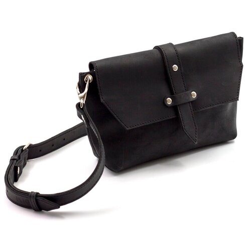 фото Сумка кросс-боди elige повседневная, натуральная кожа, черный