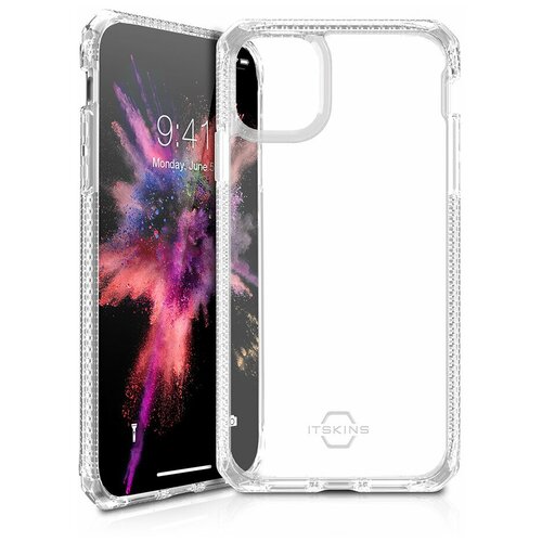 фото Антибактериальный чехол-накладка itskins hybrid clear для apple iphone 11 pro max 6,5" прозрачный (apxm-hbmkc-trsp)