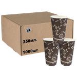 Стаканчик бумажный Global Cups 350 мл 90 мм, коробка, (1000шт.) - изображение