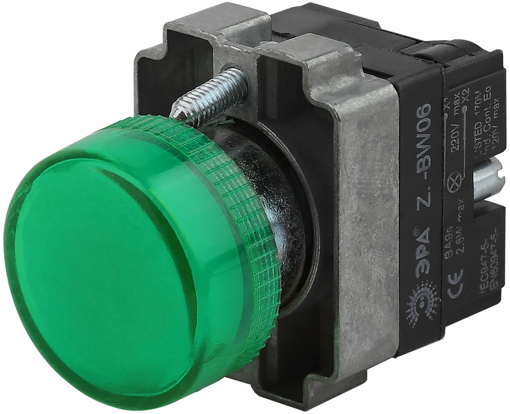 фото Эра индикатор lay5-bu63 зеленого цвета d22мм, 1шт