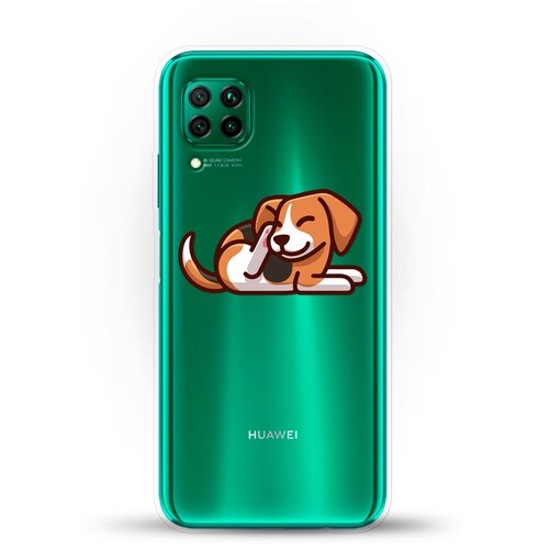 фото Силиконовый чехол бигль на huawei p40 lite andy & paul