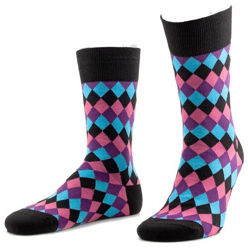 Носки Grinston, размер 25 (размер обуви 39-41), розовый носки цветные мужские женские унисекс серые с разноцветными ромбами р 38 44