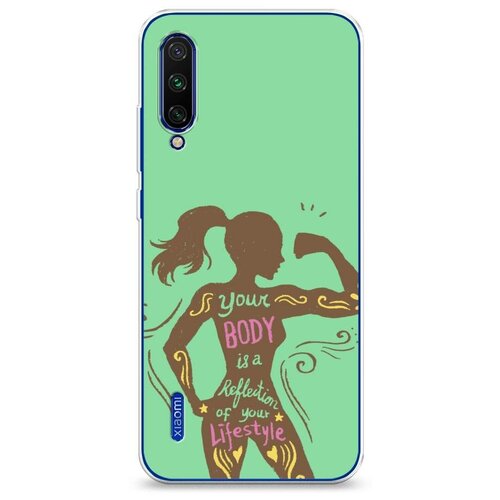 фото Силиконовый чехол "силуэт спортивной девушки" на xiaomi mi a3 / сяоми ми а3 case place