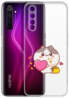 Чехол-накладка Krutoff Clear Case Для влюбленных-Сердце для тебя для Realme 6