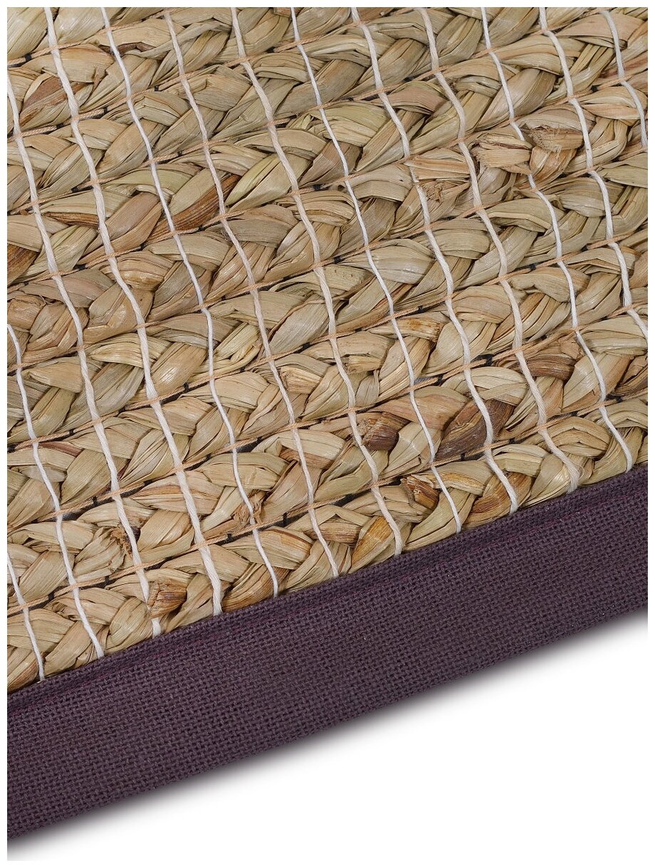 Ковер плетеный без ворса, циновка из сыти, 60х90 см / Bamboolend - фотография № 4