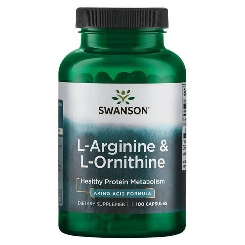 Swanson L-Arginine & L-Ornithine 100 капс (Swanson) swanson l arginine 500 mg 200 капс