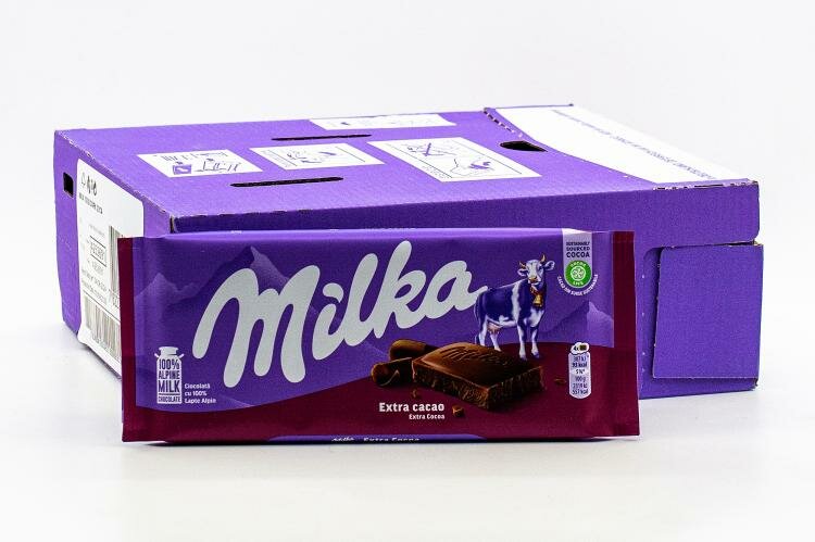 Шоколад Milka Экстра Тёмный 100 гр Упаковка 23 шт