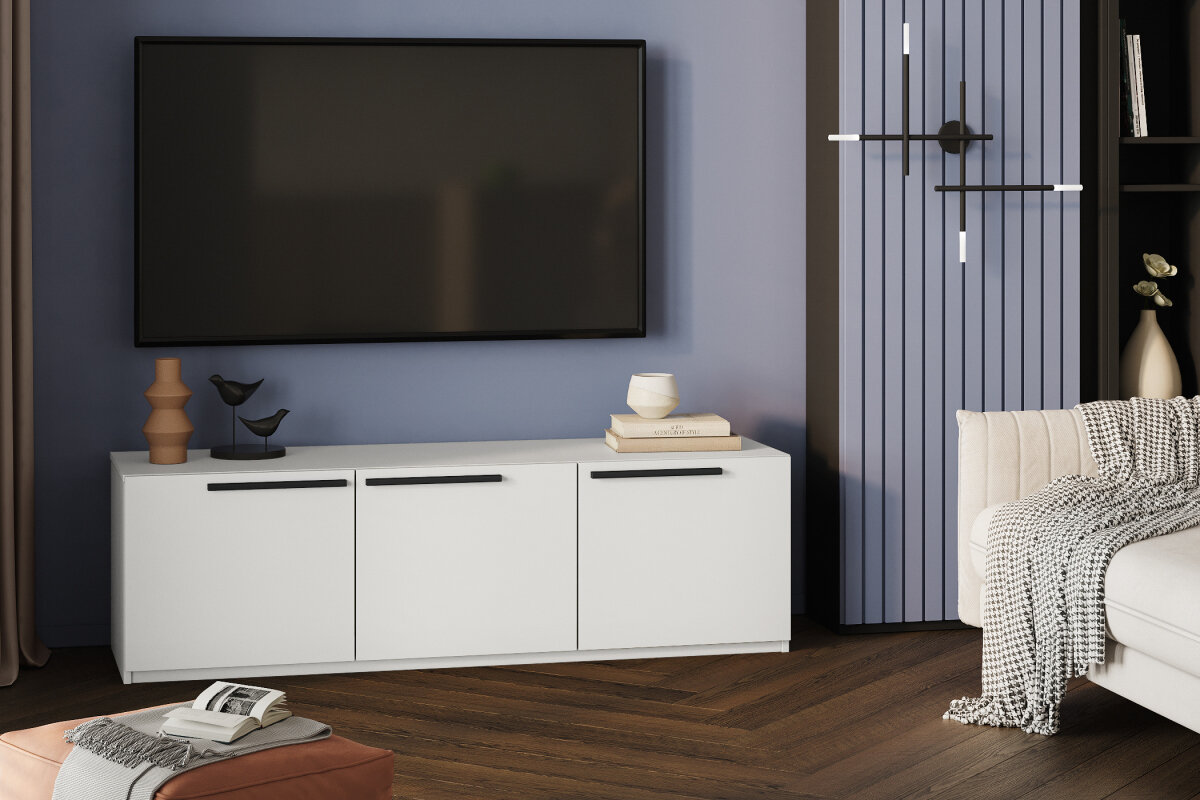 фото ТВ тумба Лорена Пакс-4 Графит Мегамебель, ШxГxВ 1650*440*450