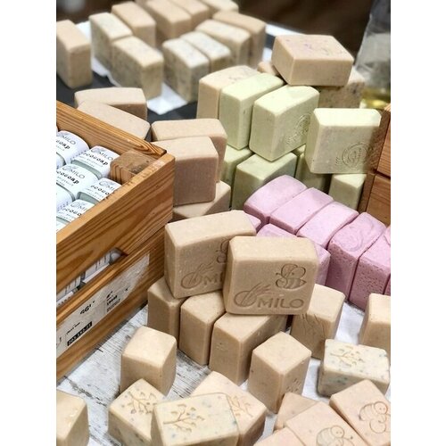 Эко мыло твёрдое «EcoSoap» с ароматом мяты, Omilo