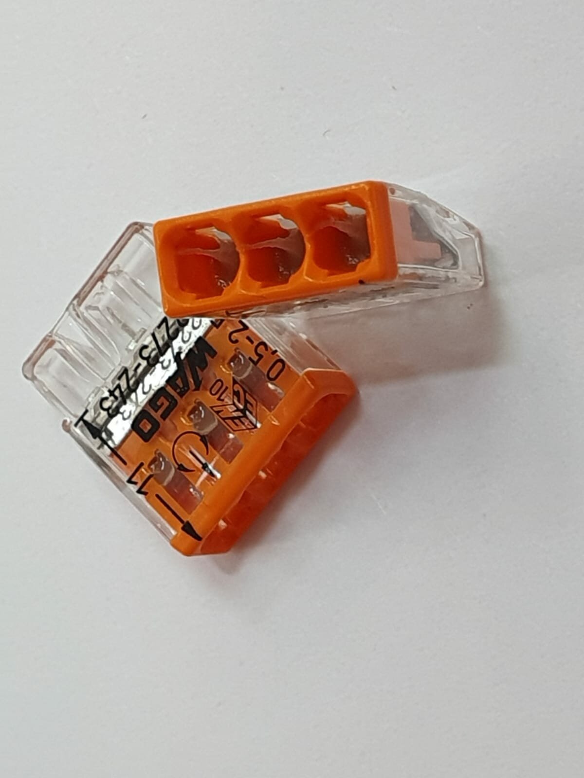 Wago CU клеммы для одножильных проводников; макс. 6 мм²; 3-проводн; прозрачный корпус; (поштучно оригинал)