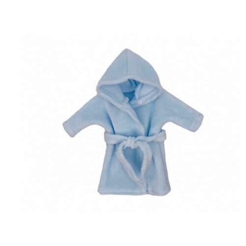 Кукольный гардероб халат одежда для куклы и пупса 19 см Уютные бани голубой