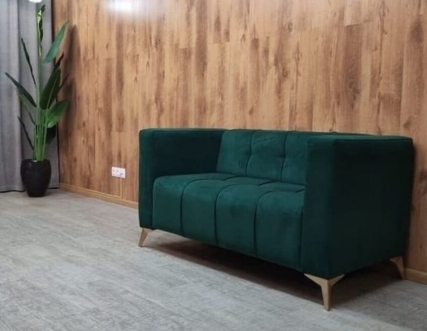 фото Диван офисный Matilda, механизм Нерасклодной 144х62х69 Зеленый