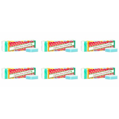 Ягодка Губка для посуды 10шт, 6 уп