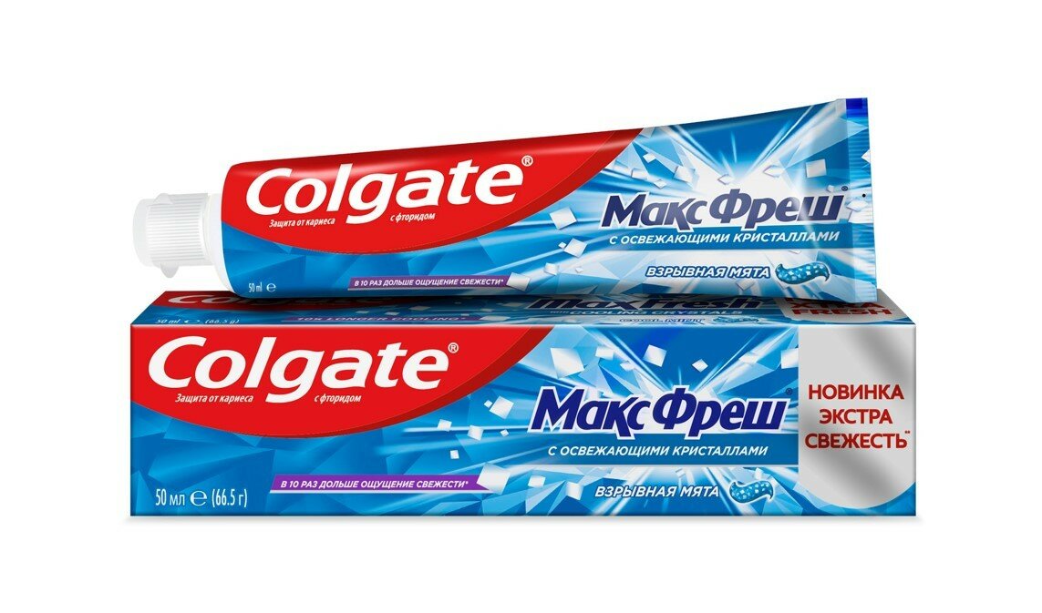 Набор из 3 штук Зубная паста Colgate освежающая Макс Фреш Взрывная мята 50мл