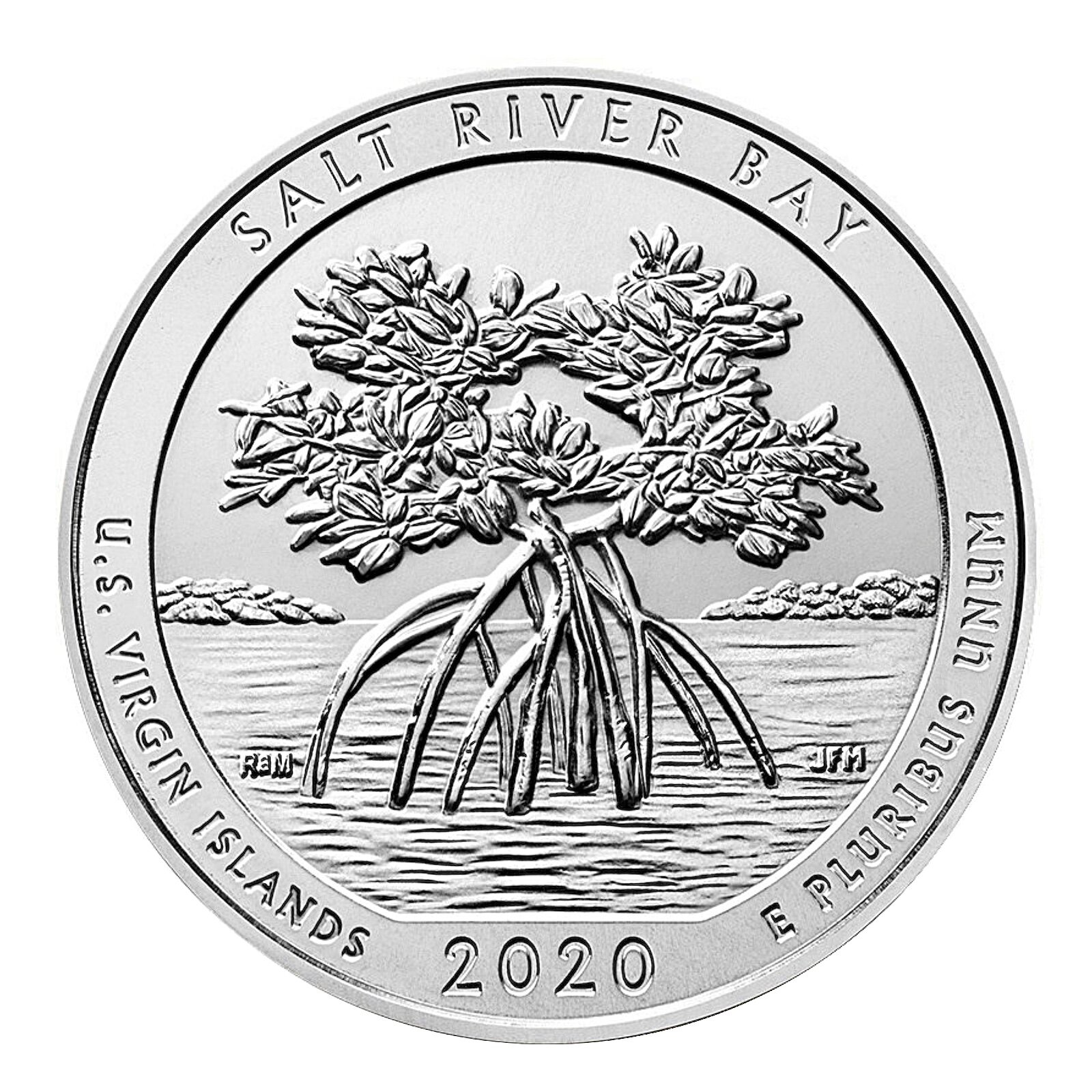 Монета 25 центов Исторический парк и экологический заповедник Бухта Солёной реки. Национальные парки. США D 2020 UNC
