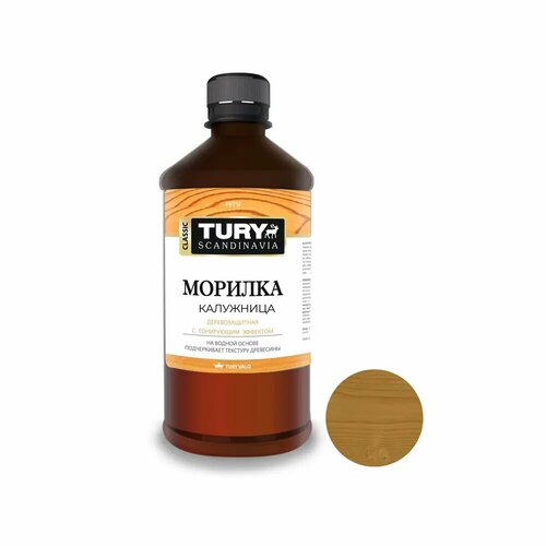 Морилка для дерева TURY 00002004590 0.5 л цвет калужница