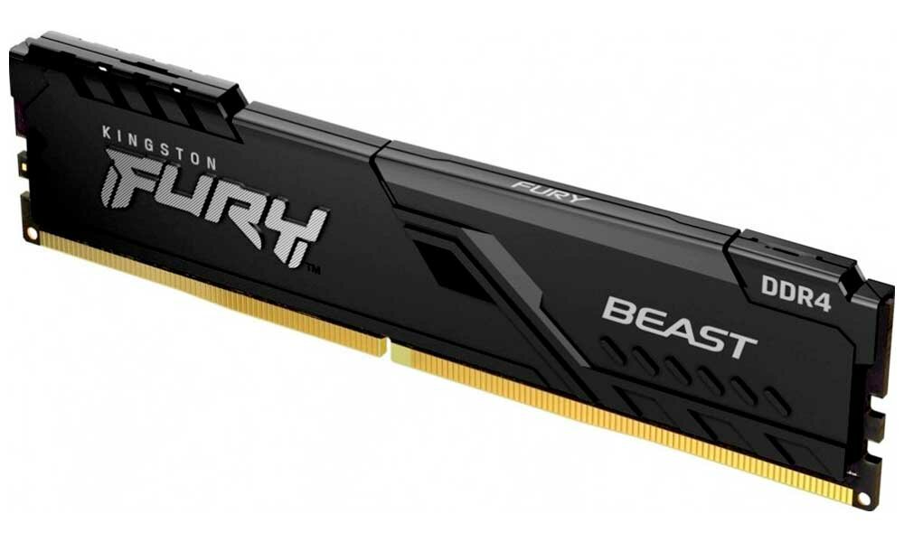 Оперативная память Kingston DDR4 16Gb 3200MHz FURY Beast Black (KF432C16BB1/16) — фото 1