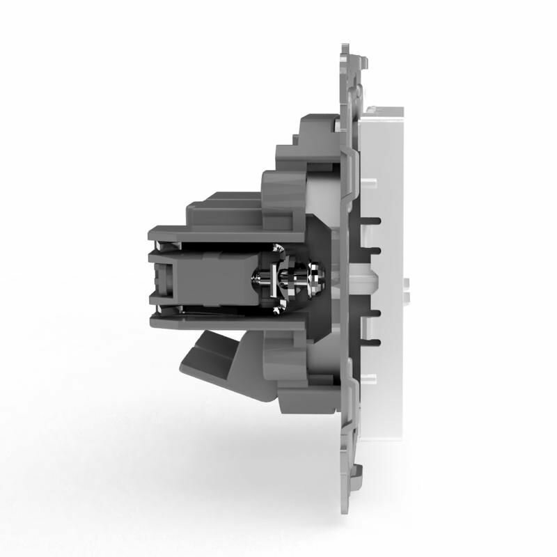 Розетка компьютерная 2-м СП Pixel RJ45 кат.5E механизм бел. TOKOV ELECTRIC TKE-PX-RC2-C01 - фото №4