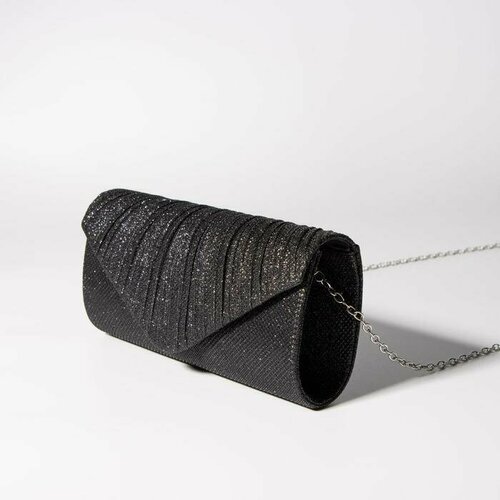 Сумка клатч , черный сумка клатч на клапане длинная цепочка цвет серый
