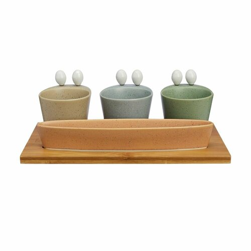 Менажница керамическая соусники на подставке