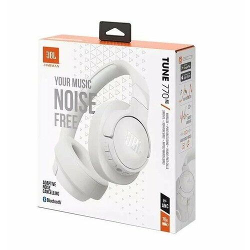 Стереонаушники Bluetooth Полноразмерные JBL T770NC BT53690mAh70ч белые 979000₽