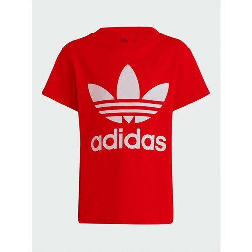 Футболка adidas, размер 3/4Y [METY], красный adidas размер 3 4y [met] белый